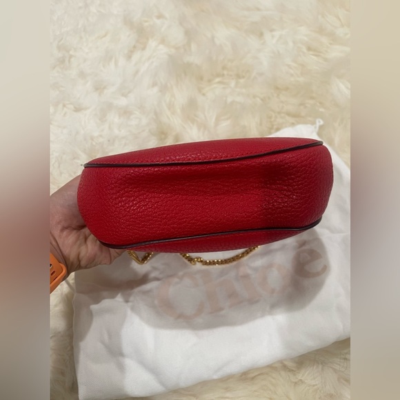 NEW: Chloe Small Drew Crossbody Bag in Red with Gold hardware - Picture 8 of 8